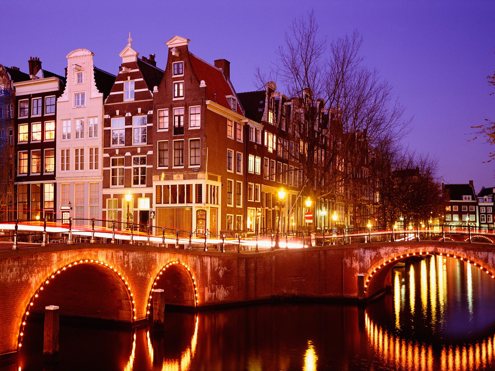 Amsterdam city view, the canals